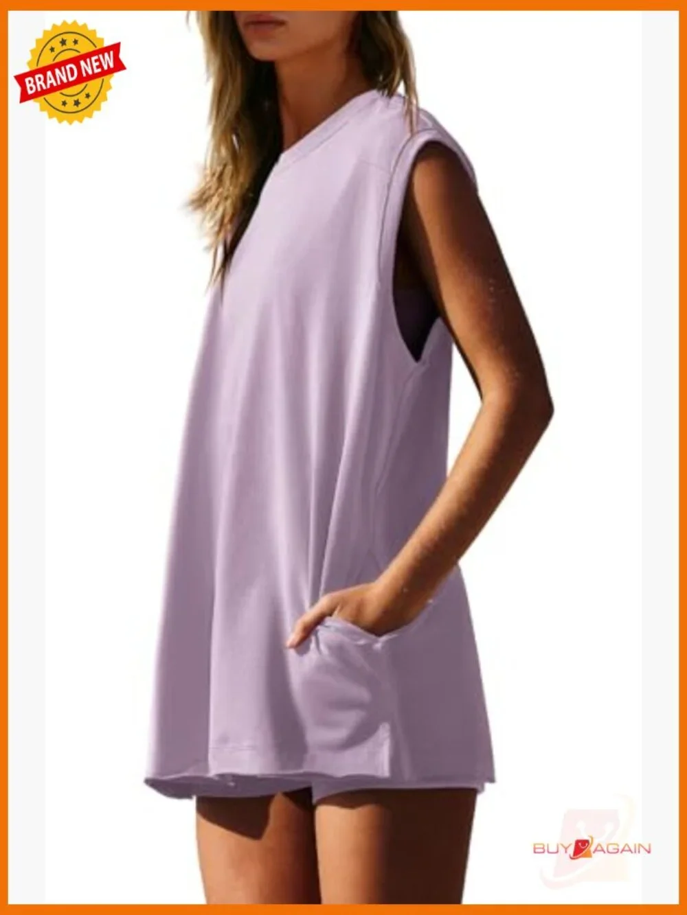 2 Piece Workout Set Matching Lounge Set Tunic Tops and Biker Shorts
